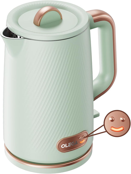 OLEGA Electric Tea Kettle: 1200W Fast Boil Electric Water Kettles 1.5L
