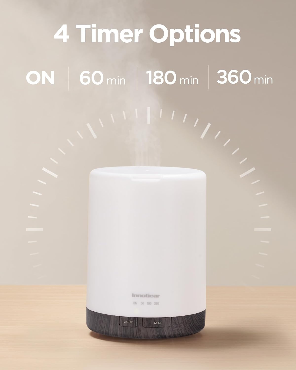 InnoGear 300ml Essential Oil Diffuser for Home Scent Humidifier, Yellow