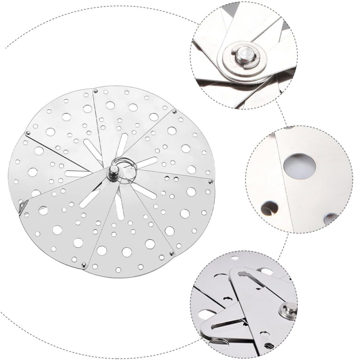 Ciieeo Adjustable Lid Spill Stopper Cover Stainless Steel Pot Cover Spill Prevention for