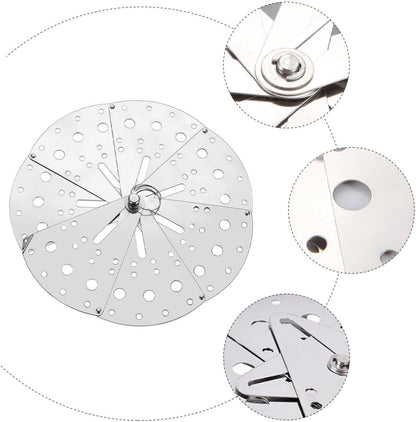 Ciieeo Adjustable Lid Spill Stopper Cover Stainless Steel Pot Cover Spill Prevention for