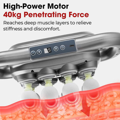 42Head Massage Gun Pain Relief Deep Tissue,Percussion Back Massager | 9 Modes & 9 Intensities, red light therapy, heat back massager, quite, muslce massager, for Back Neck Shoulder Legs