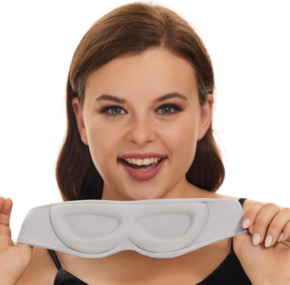 ALASKA BEAR Memory Foam Sleep Mask, Contoured Eye Cups for Women Men, Blue