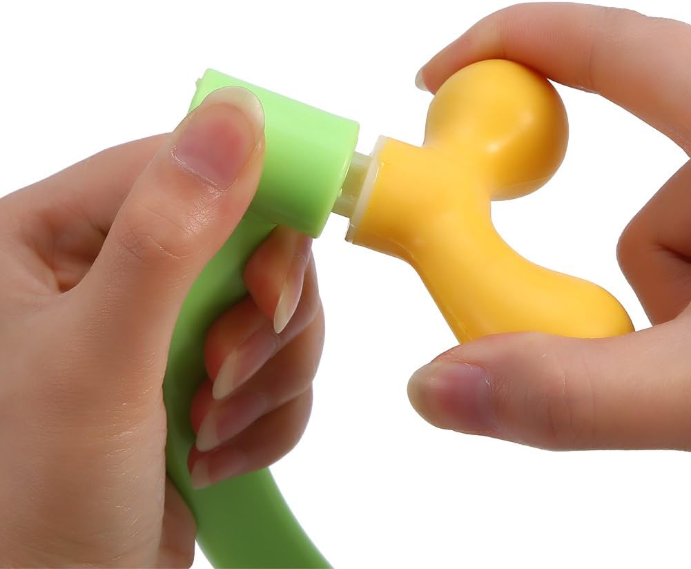 Manual Back Massager with Adjustable Dual Heads – Ergonomic Handheld Cane for Neck, Shoulders & Upper Back Pain Relief, Pressure Point & Knot Massage Tool