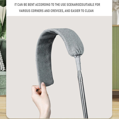 100 inches Retractable Gap Dust Cleaner Cleaning Tools with 4 Microfiber Dusting Cloths Long Handle, Washable and Retractable Duster Brush for Cleaning Under Appliances Furniture Couch Fridge