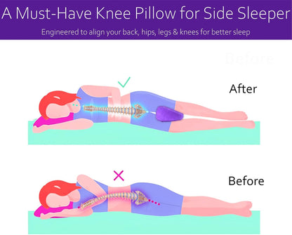 Inflatable Knee Pillow for Travel, Travel Knee Pillow for Side Sleepers