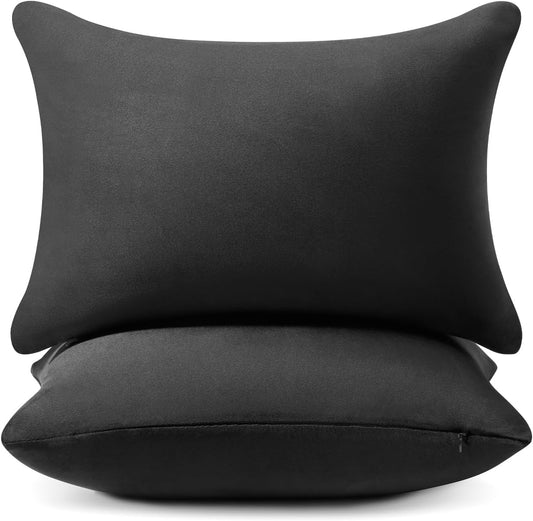 AM AEROMAX 12x20 Memory Foam Throw Pillow Insert, Rectangular Lumbar, White | Decorates bed/sofa/couch | lumbar shape fills pillow cover | resists flattening | comfortable to lean on