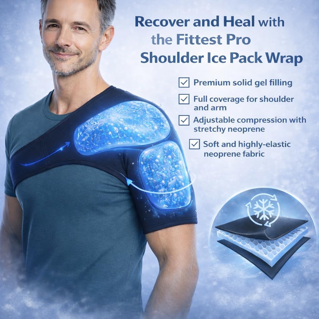 Fittest Pro Ankle Ice Pack Wrap for Swelling, Ice Pack for Injuires Reusable Cold Pack Wrap Hot Cold Therapy Ankle Ice Wrap for Sprained Ankles, Achilles Tendonitis