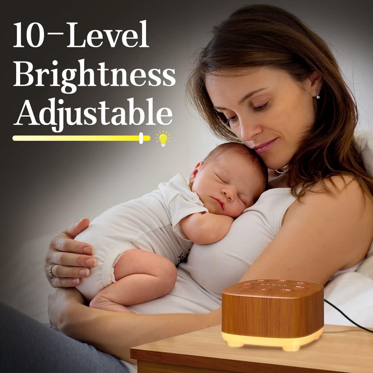 Meditation White Noise Sound Machine 30 Soothing Sounds with 32 Volume Control 12 Night Light 5 Timers Portable Sleep Machine for Travel Powered by AC or USB Sleep Therapy for Baby Kids Adults (Black)