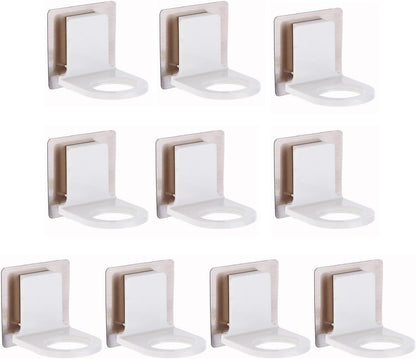 10 Pcs Wall Mounted Pump Hand Stand Hanging Jar Hanger Rack Wall Mounted Pump Hand Stand, Drill Free Wall Soap Dispenser Lotion Container for Kitchen Bathroom,Soap Bottle Dispenser Holder