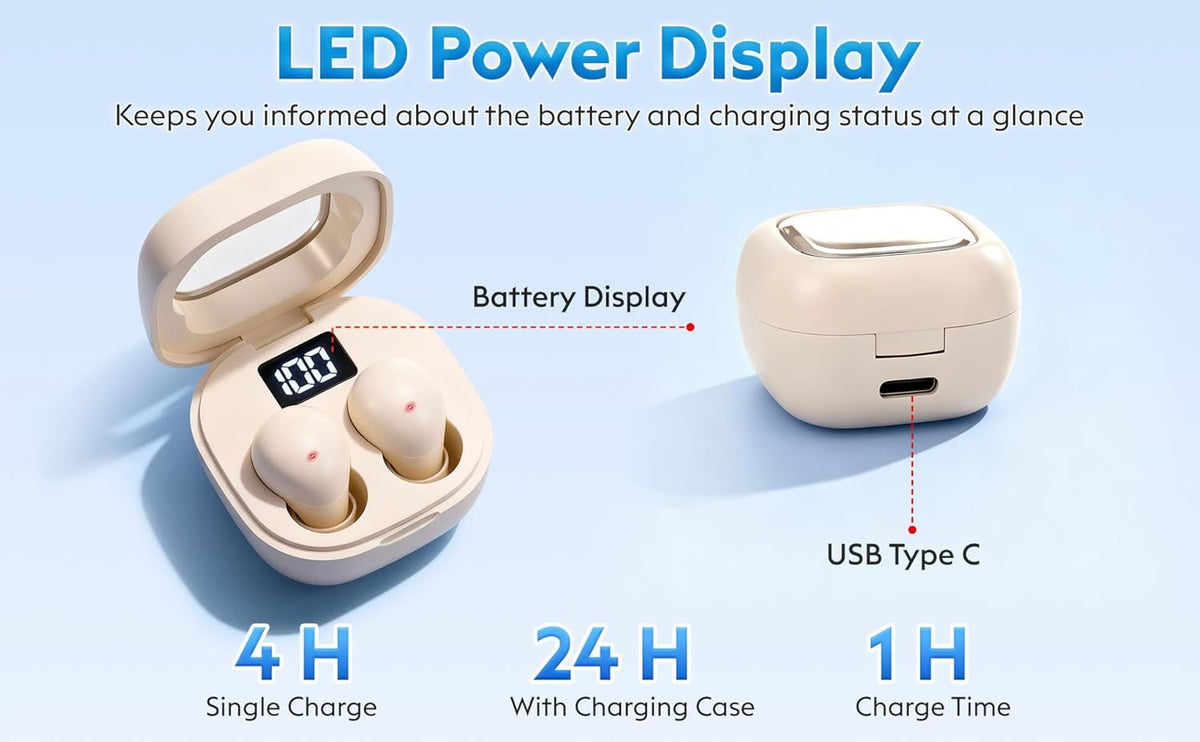 Mini Invisible Sleep Earbuds Wireless Bluetooth for Side Sleeper Small Ears