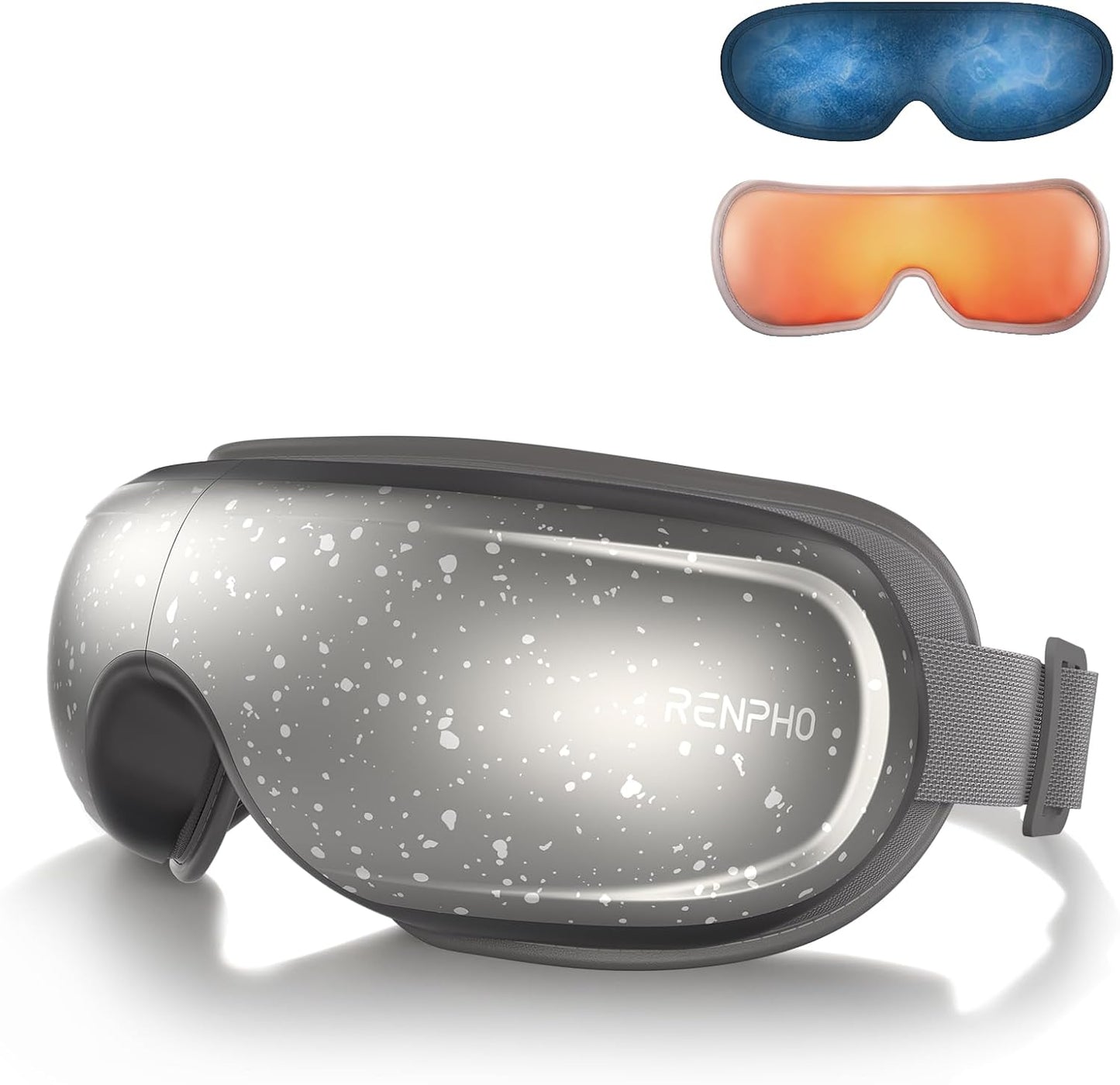 RENPHO Eyeris 3 Eye Massager with Heat and Cooling, Massaging Eye Mask | Voice Control, Vibration & Compression Massager for Dry Eyes & Head Tension, FSA Eligible HSA, Gifts for Women & Men