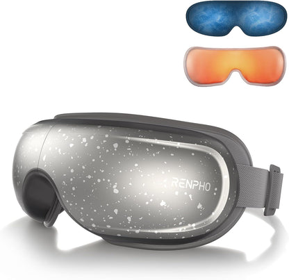 RENPHO Eyeris 3 Eye Massager with Heat and Cooling, Massaging Eye Mask | Voice Control, Vibration & Compression Massager for Dry Eyes & Head Tension, FSA Eligible HSA, Gifts for Women & Men