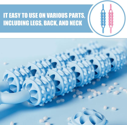 BETOOKY 2pcs Muscle Roller Stick and Fascia Massage Tool Manual Trigger Point Cane Massager for Leg and Body Muscle Relief Plastic Handheld Rolling Stick for Deep Tissue Therapy