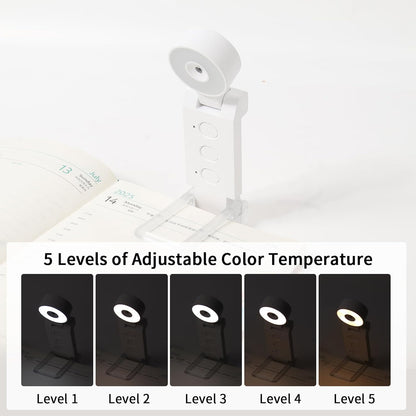 Rechargeable Book Light, Clip-On LED Reading Light, Eye-Caring