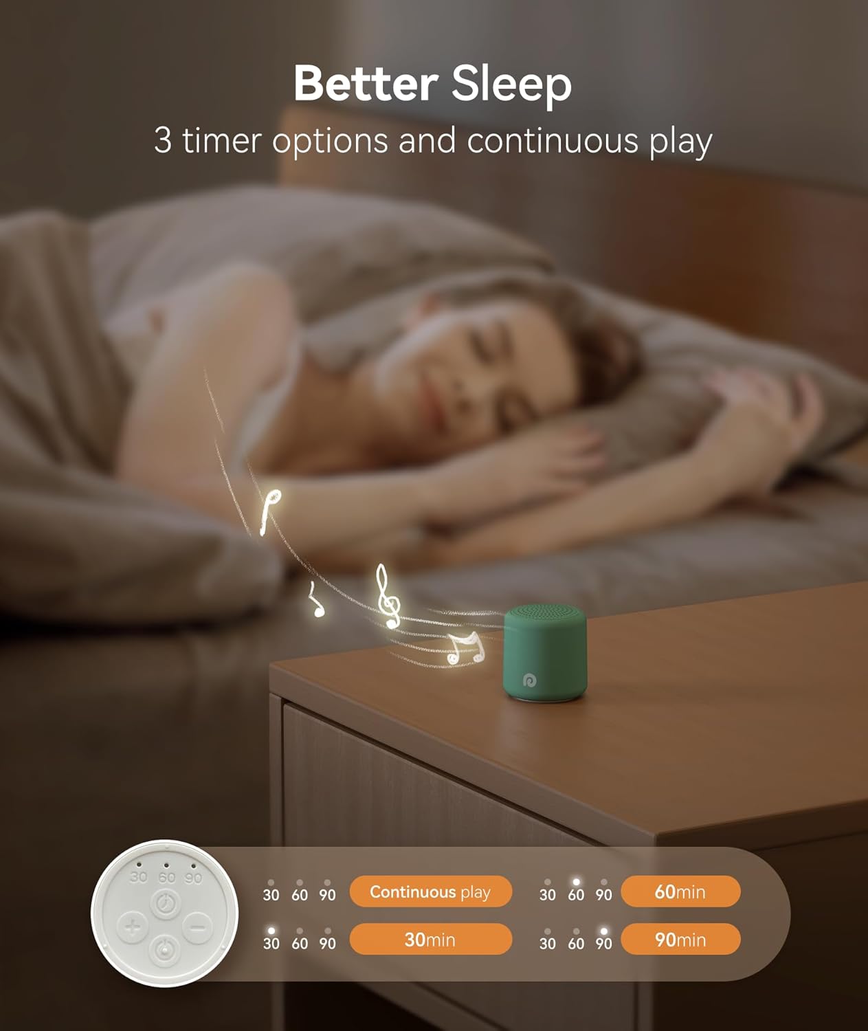 Dreamegg Portable White Noise Machine, 1000mAh Battery, Travel Sleep, Cream | Egg-Sized, 16 Sounds, USB-C, Timer, Baby & Adults, Office Privacy, Gift Use