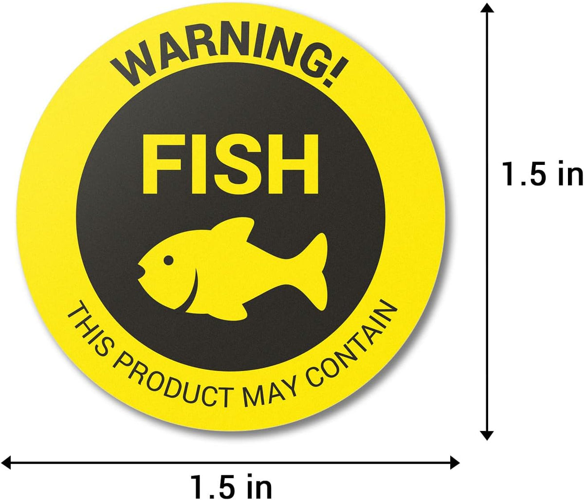 Sesame Seeds Allergy Warning Stickers, 1.5 Inch Round, 300 Labels