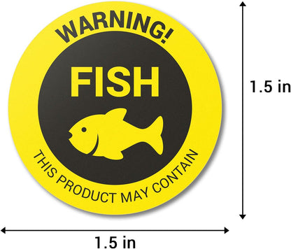 Sesame Seeds Allergy Warning Stickers, 1.5 Inch Round, 300 Labels