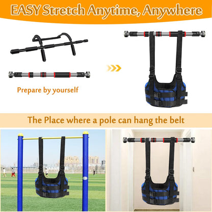 Back Stretcher, Lumbar Traction Device, Spine Decompression Belt for Pain Relief, Spinal Back Stretcher Belt, Thoracic Spinal Decompression Harness, Portable Stretching Device (Medium)