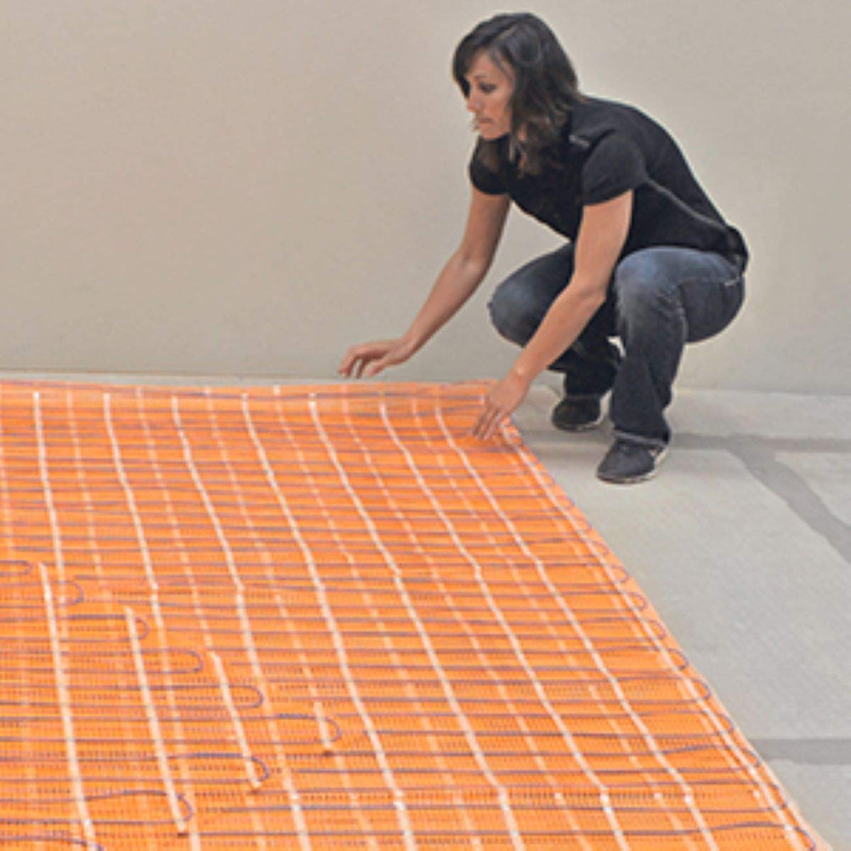 SunTouch TapeMat Electric Radiant Floor Heating Mat, Orange, 120V, 10 Sq Ft