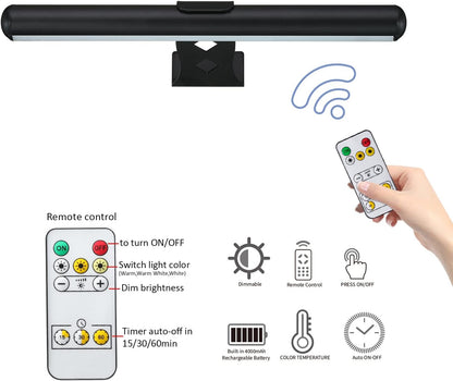 MIOBLUE Rechargeable Picture Lights with Remote,Full Metal Painting Light Display LED Battery Lamp with 3 Lighting Modes, Dimmable Dartboard Light with Timer for Frame Portrait Art