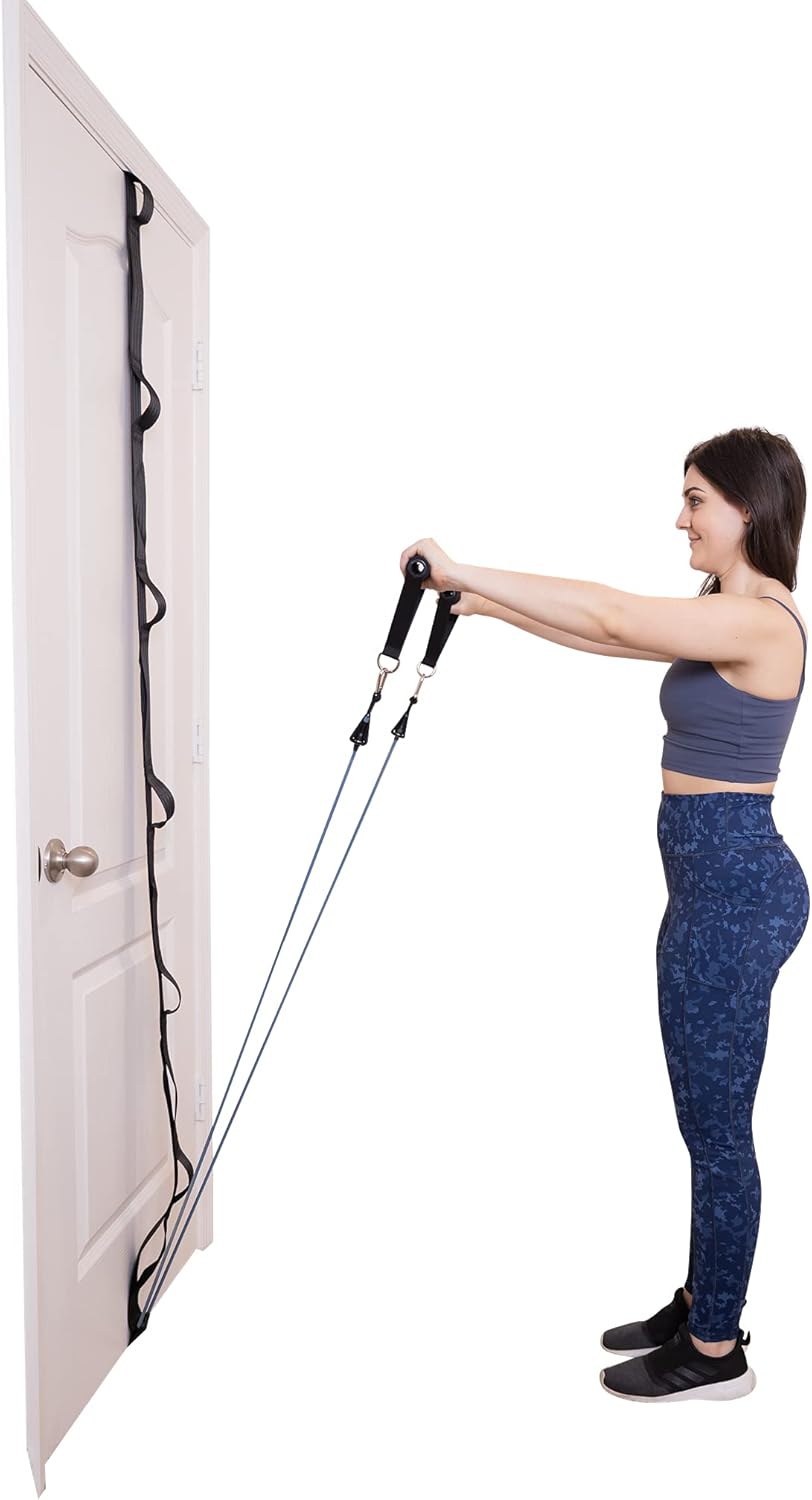 Anchor Strap for Resistance Band Exercises, Heavy Duty Door Gym Band,Full Body Multi-Point Home Gym, Portable Workout Equipment, Easy to Instal, No Hardware Necessary