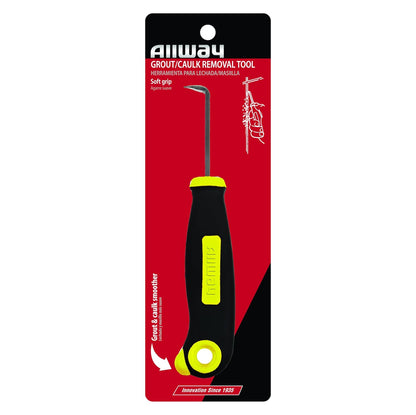 ALLWAY GCR Grout & Caulk Removal Tool | Soft-Grip Handle, Remove Old Putty, Loose Caulk Beads, Crumbling Tile Grout