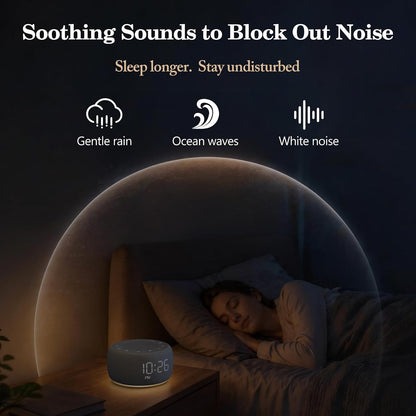 Buffbee Pro 2nd Gen| Sound Machine, Alarm Clock with Bluetooth Speaker