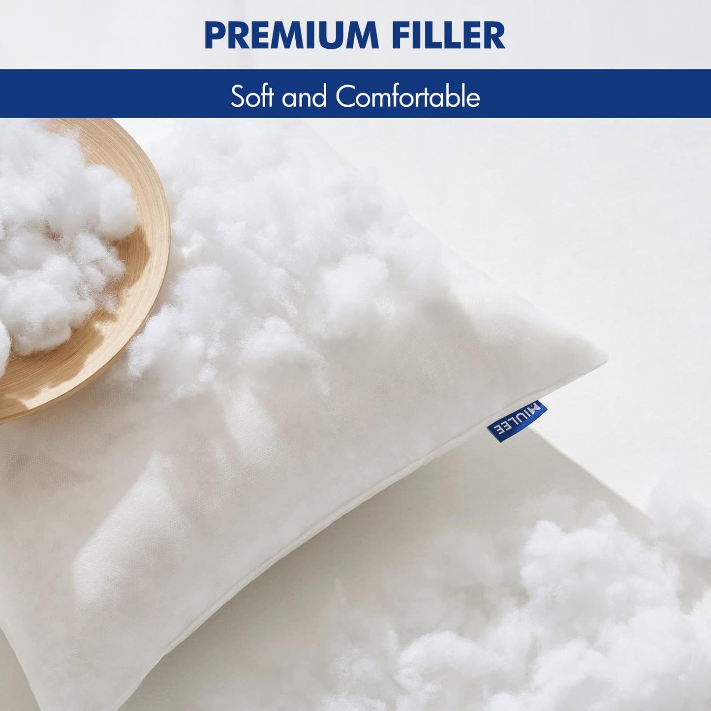 MIULEE Pillow Insert 12x20 Inch, Decorative Rectangle Throw Pillow Insert, Premium Fluffy Pillow Forms Stuffer for Sofa Couch Living Room | Premium Fluffy Pillow, Forms Sham Stuffer, for Sofa Couch Living Room