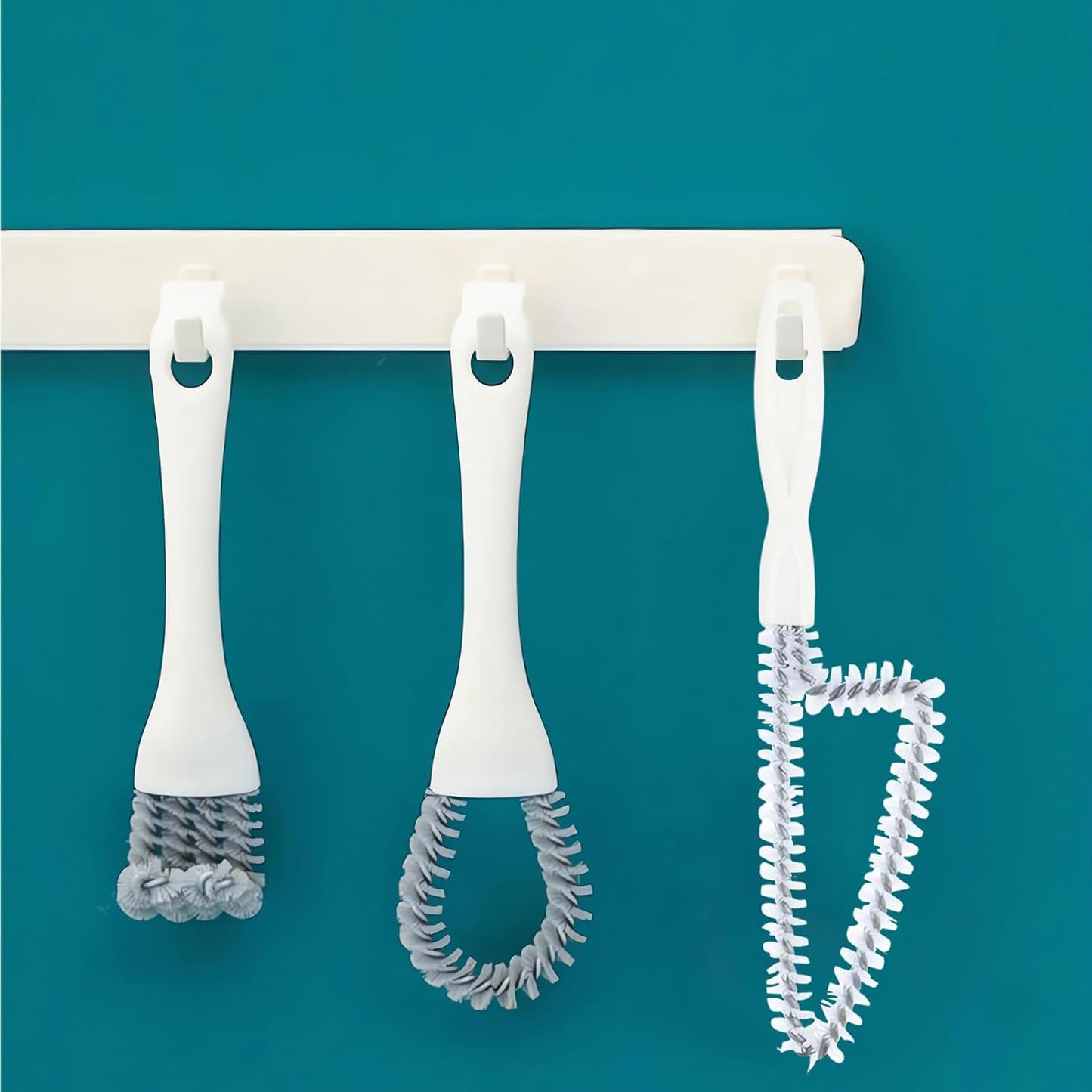 MIUPOO Kitchen Cleaning Brush Set,Kitchen Gap Depth Cleaning Gas Stove Brush,Barbecue Grill Cleaning Brush with Scraper,Scrubber Brush for Range Hood Grease Grime,Set of 3