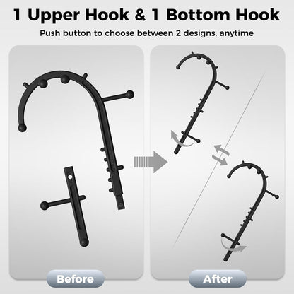 Detachable Trigger Point Massage Cane, One-Click Disassembly Massage Hook for Back, Neck & Shoulder Pain Relief, Pressure Point Massage Tool for Muscle Recovery (J Hook)