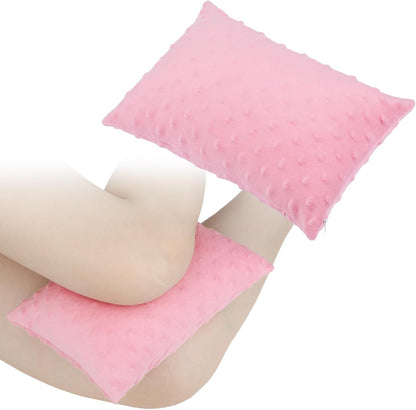 Soft Knee Pillow Leg Pillows 11" x 7.8" Small Hip Support Pillows Between Legs for Side Sleepers Sciatica Joints Pain Relief Machine Washable Post Surgery Cushion Gifts, Minky Dot Light Gray