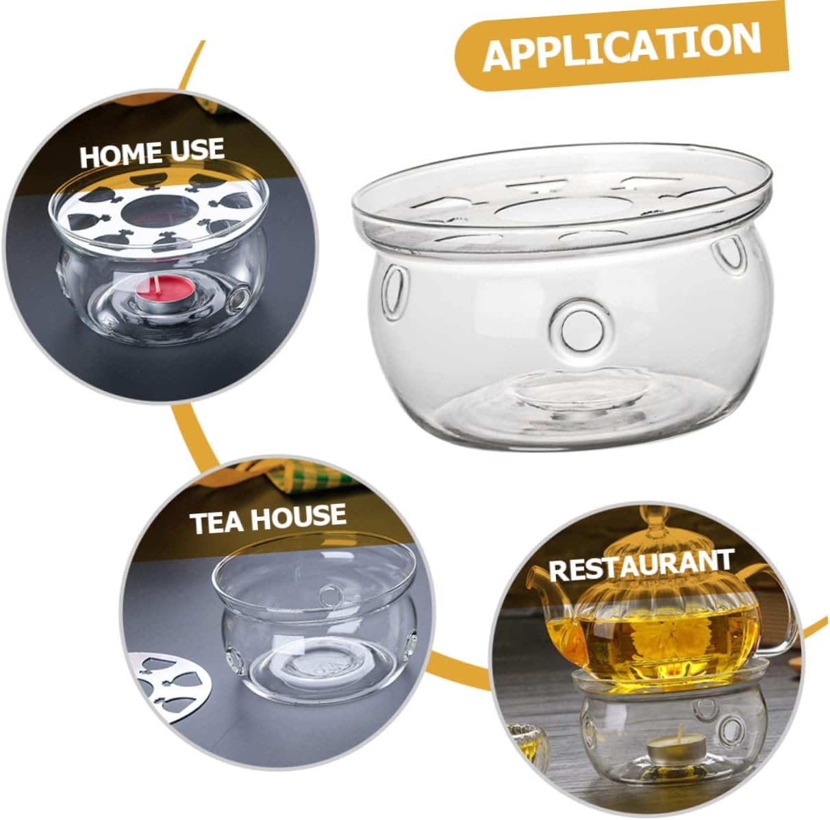 Tea Ceremony Accessory Insulated Glass Teapot Base Electric Warmer Tea Holder Non-Slip Teapot Stand