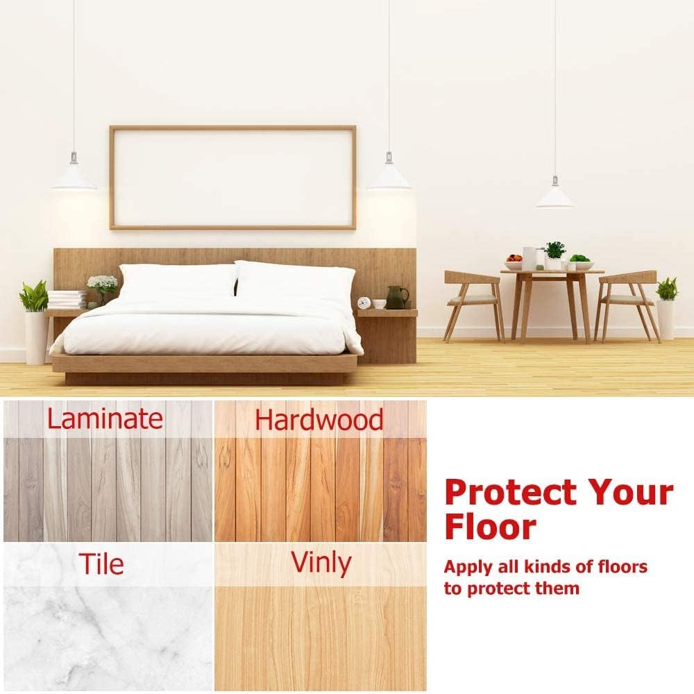 Non Slip Furniture Pads -56 pcs（1+2）” Furniture Grippers, Non Skid Furniture Legs,Self Adhesive Rubber Furniture Feet, Anti Slide Furniture Hardwood Floor Protector for Keep Couch Stoppers