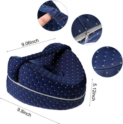 Knee Pillow for Side Sleepers Hip Alignment Pillow Memory Foam Leg Pillows for Sleeping with Adjustable Strap
