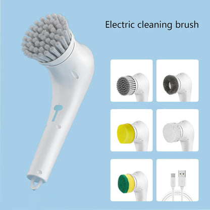 Electric Scrubber Ergonomic Electric Multifunctional Effective | Dish Cleaning Brush Electric for Range Hood, Pot, Pan