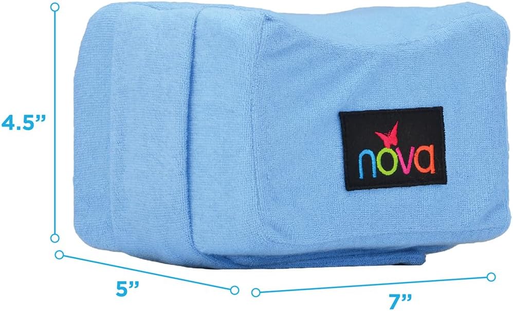 NOVA Leg Spacer Knee Pillow – Orthopedic Foam Knee Support Cushion for Side Sleepers, Pressure Relief for Hips, Legs & Lower Back, Standard Size, Soft Terry Cloth Removable Washable Cover