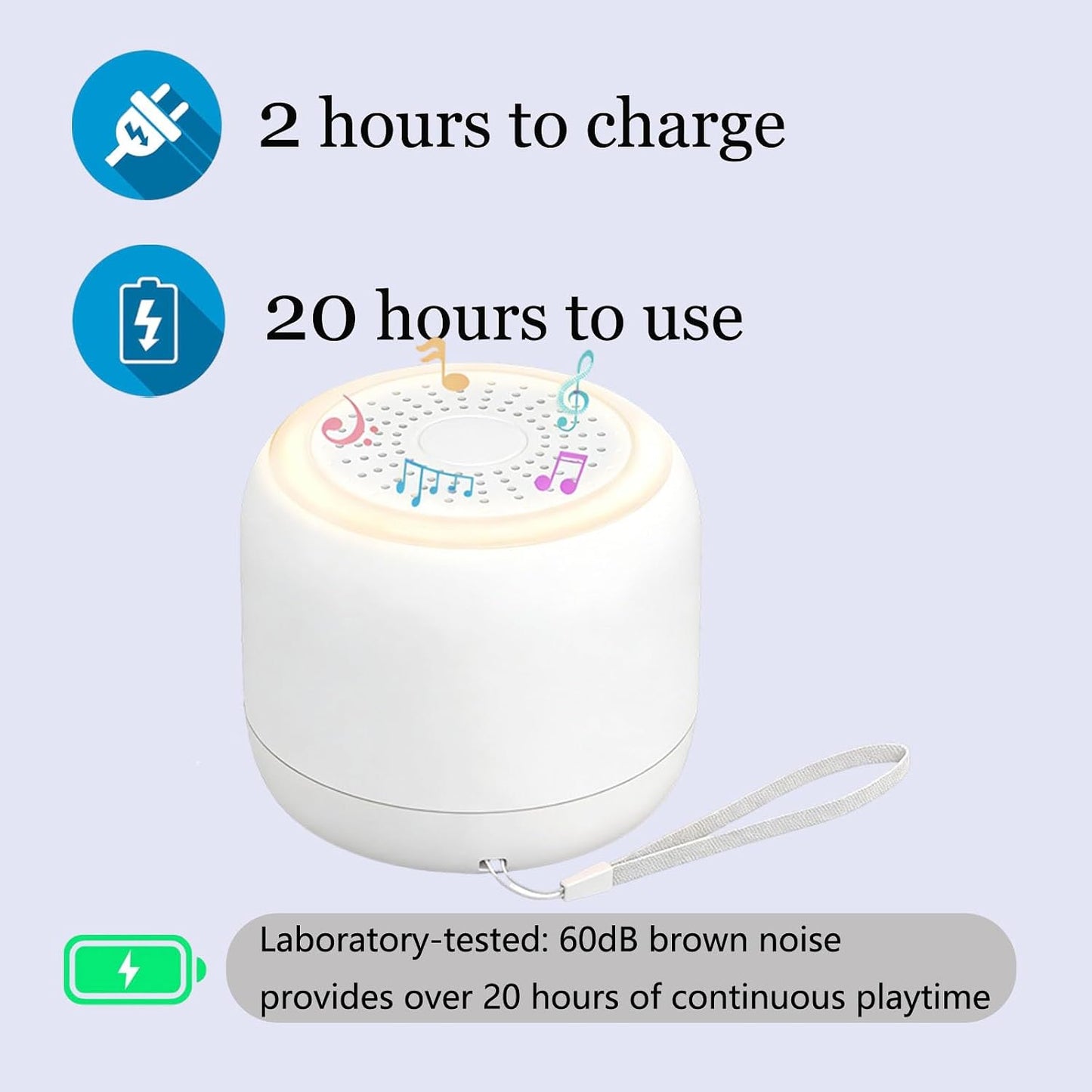 Mini Portable White Noise Machine 22 Soothing Sleep Sounds Sleep Sound Device for Newborn Baby Kids Adults Portable Rechargeable Sleep Brown Noise Machine for Travel Camping Home Office
