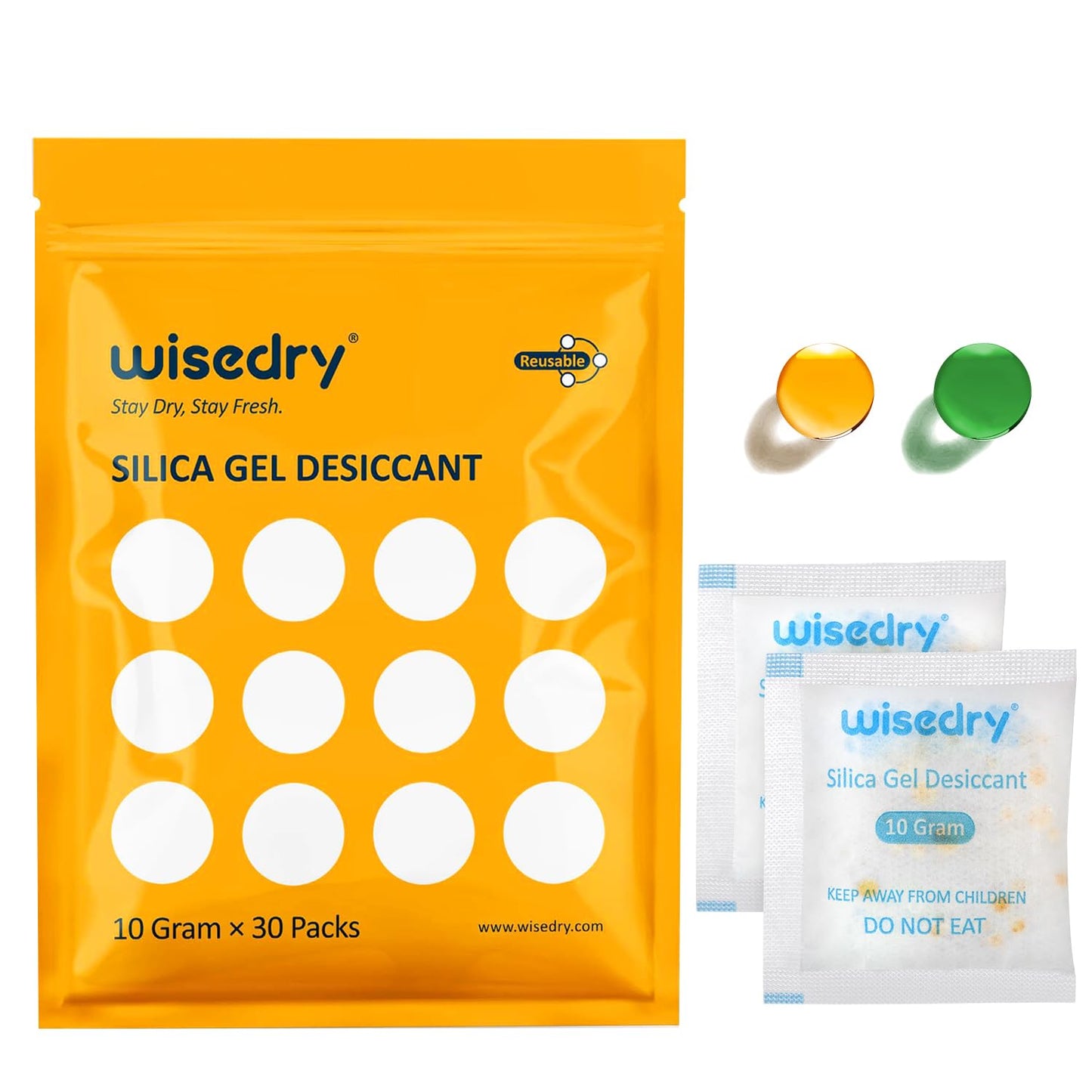 wisedry 2 x 500 Gram [2.2 lbs] Rechargeable Silica Gel Car Dehumidifier, Microwave Fast Reactivated Desiccant Packets Large for Gun Safe Closet Basement Garage Storage Moisture Absorber Bag Reusable