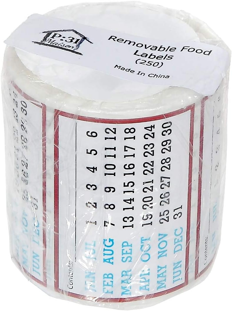 Removable Food, Freezer, Labels 250 Labels, 1.7 inches x 2.5 inches