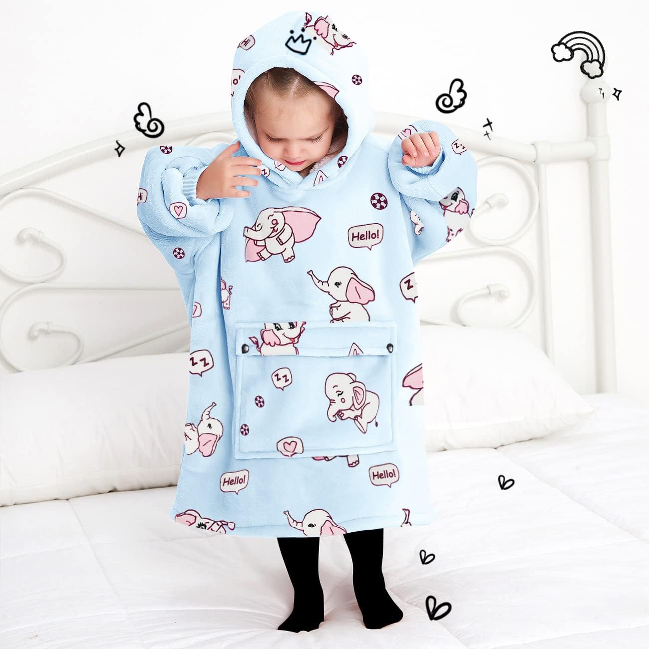 Wearable Blanket Hoodie for Adults With Pocket Strawberry Hoodie | Sherpa, Fuzzy Blanket Hoodie, Oversized Sweatshirt Blanket, Kangaroo Pouch, Cute Birthday Gifts for Sister, Cute Stuff