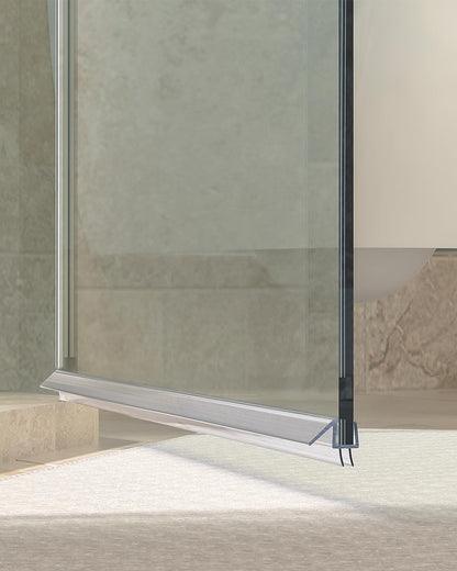 Delamu 3-Pack Shower Door Bottom Seal, 3/8''× 39'' Shower Door Sweep Strip | Shower Seal Strip for 3/8'' (10mm) Doors, Frameless Glass Shower Door Seal Strip Stop Shower Leaks and Create a Water Barrier
