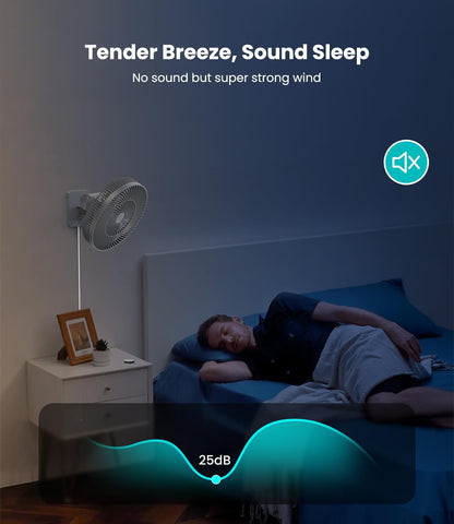 LEMOISTAR 8 Inch Small Wall Mounted RV Fan with Remote Control, 90° Oscillating, 4 Speeds, 4 Timer, Adjustable Tilt, 70 Inch Cord, Quiet, for Corner Bedroom Home Office Garage-Black