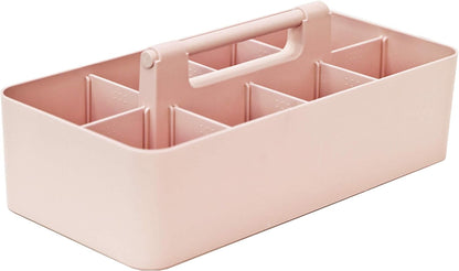 Portable Caddy American Made, DIY Dividers, 8 Compartments, Supply Organizer, Portable Tote Basket with Handle Storage Organizer Bathroom, Office, Crafts, or School Supplies