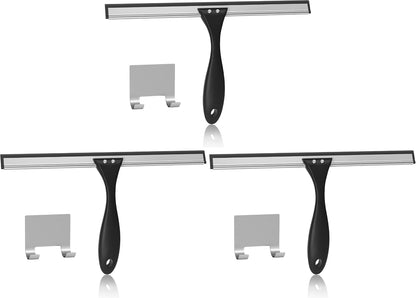 AmazerBath Squeegee for Shower Glass Door, All-Purpose Squeegee with Hook for Shower Doors, Windows, Mirrors, Tiles and Car Glass, 10 Inches