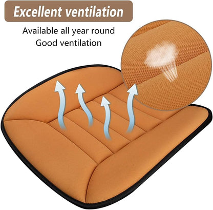 Car Seat Cushion Pad 1.2" Thick Comfort Seat Protector for Car Driver Seat Office Chair Home Use Memory Foam Seat Cushion with Non Slip Bottom, 20'' x 18.5'', Black