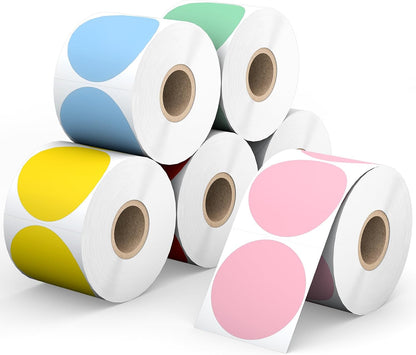 1600 PCS, 3/4" Color Round Dot Stickers, 10 Colors-20 Sheets | Circle Color Coding Blank Labels for Kids/Office/Classroom, Easy Peel, Ideal in Garage/Yard Sale Price self-adhesive Labels