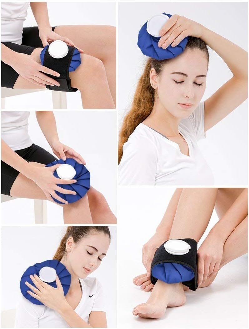 elitehood Reusable Ice Bags for Injuries, Refillable Ice Pack Hot Water Bag