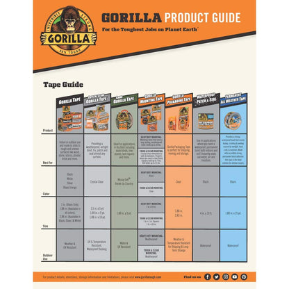 GORILLA Waterproofing Tape, Permanent, White, 4" x 10 | Weather Resistant for Leaks and Repairs, Conforms to All Surfaces, UV and Moisture Resistant Backing