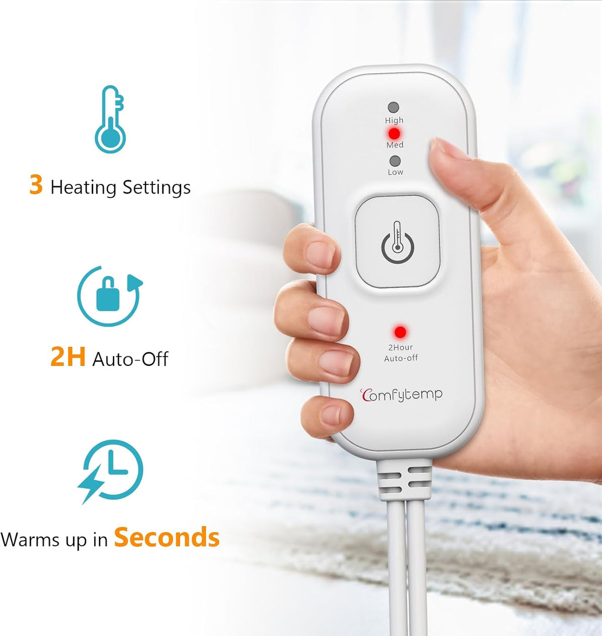 Comfytemp Wearable Heating Pad for Back & Period, FSA Eligible Pad, 12"×24"