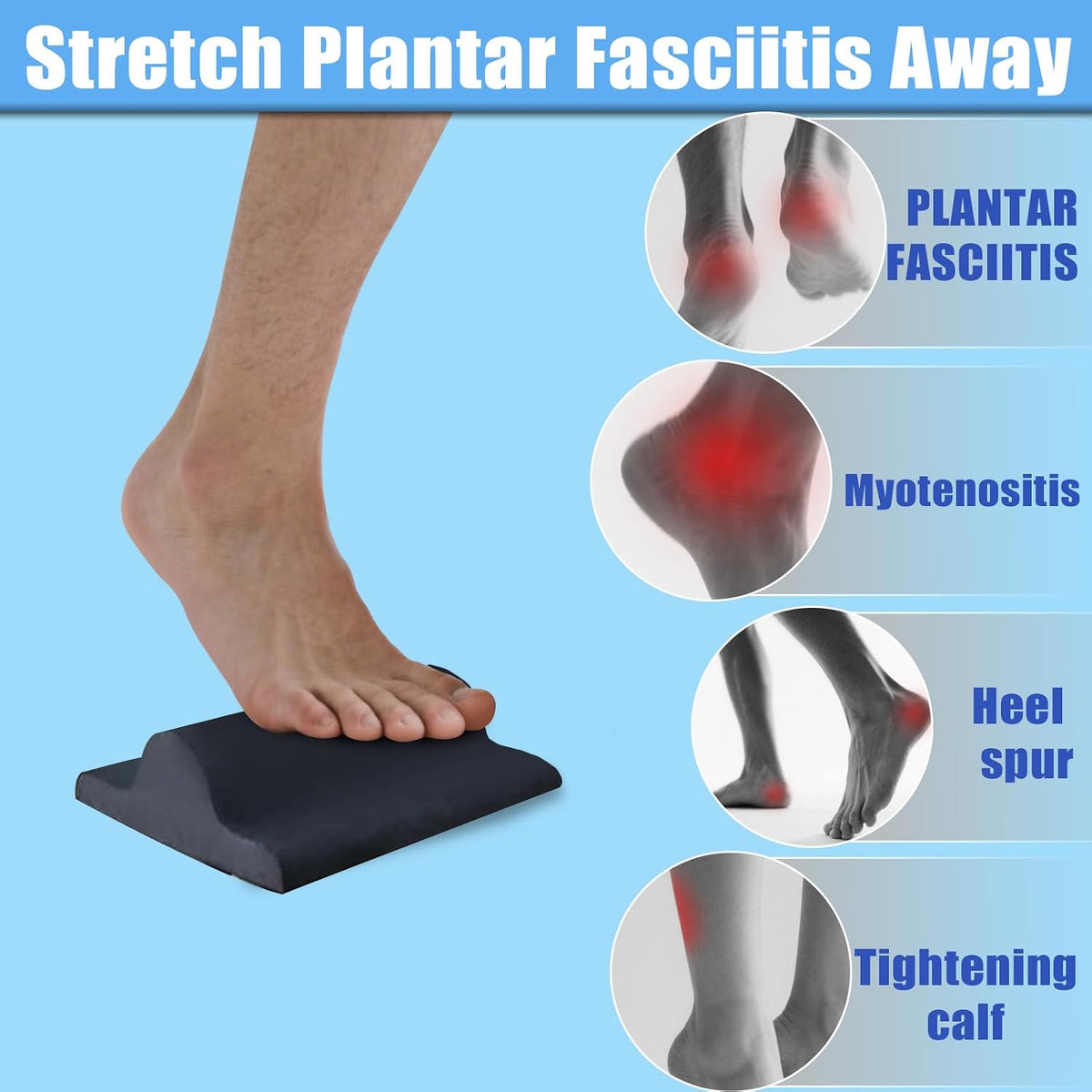 Plantar Fasciitis Relief Ankle Strengthener - Foot & Board Foot Arch Strengthener for Achilles Tendonitis Heel Spurs Balance for Support Flat Feet & Post-Injury Recovery